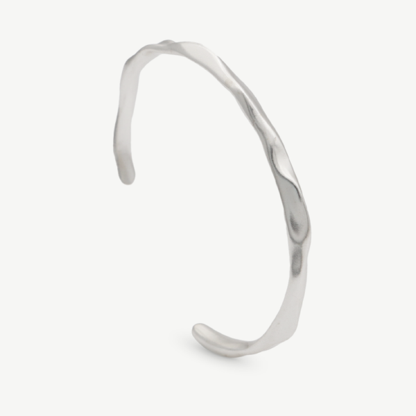 Chris April 925 sterling silver organic shape matte finish bracelet - Image 5