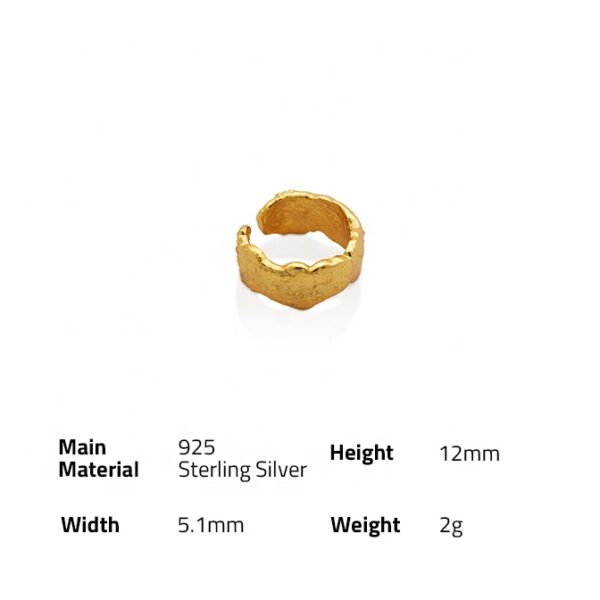 Chris April fashion In Stock 925 sterling silver 18k Gold Plated no piercing ear cuffs earring - Image 6