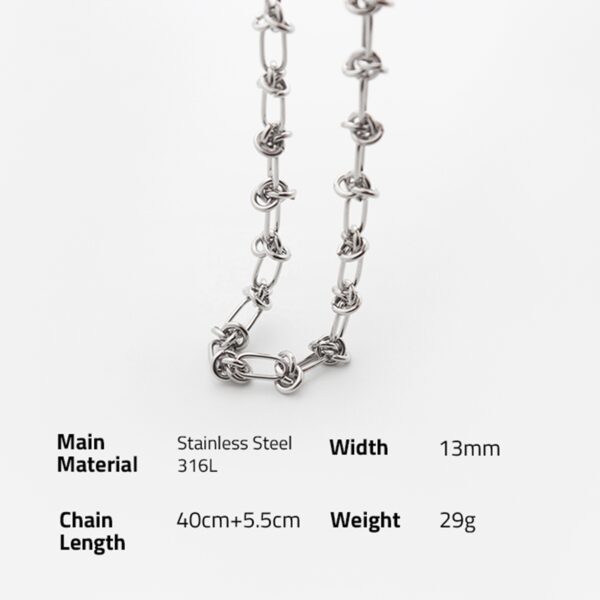 Chris April Fashion Jewelry in stock PVD gold plated 316L stainless steel thorns Heavy thick chain necklace - Image 6