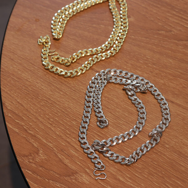 Chris April silver 925 gold plated heavy handcrafted jewelry man cuban link chain necklaces for men - Image 4