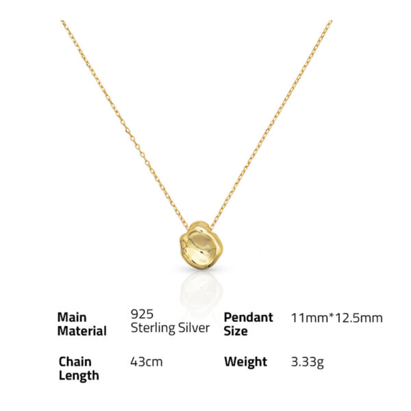 Chris April minimalist 925 sterling silver 14k gold sterling silver beautiful Sunken designs pendant necklaces - Image 6