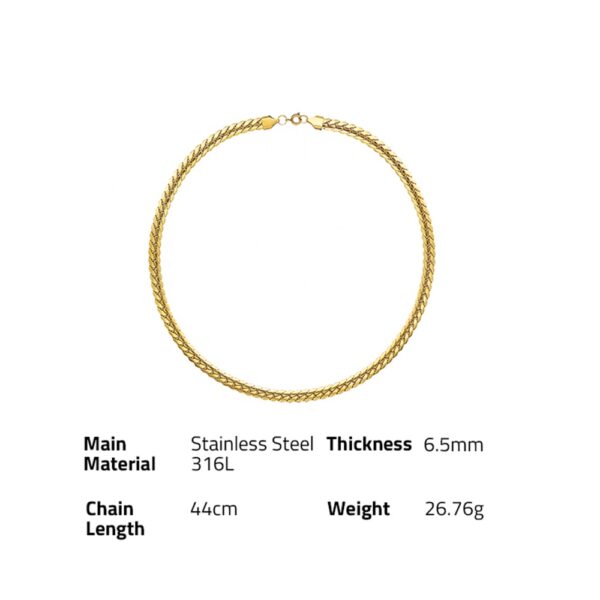 Chris April fashion jewelry In stock 316L stainless steel PVD gold plated Wide version strand necklace for women - Image 6