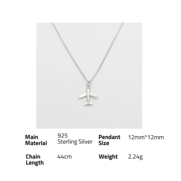 Chris April minimalist In stock 925 sterling silver gold plated airplane pendant necklace - Image 6