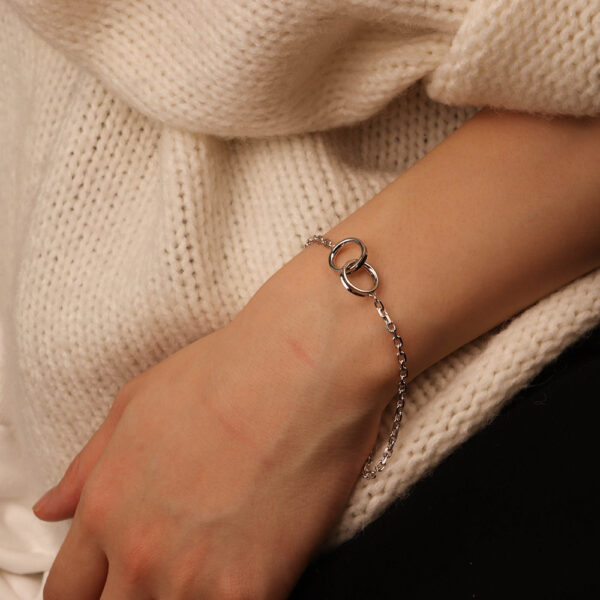 Chris April In stock gold plated bracelet Charm 925 silver custom vermeil chain bracelet - Image 4