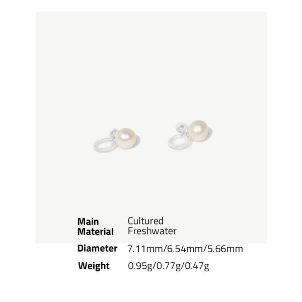 Chris April fashion jewelry plastic ear clip non-piecring freshwater pearls ear cuff earrings - Image 6