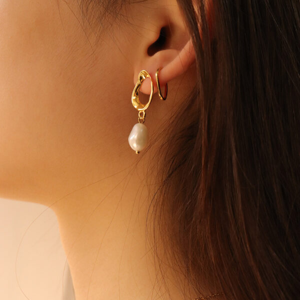 Chris April In Stock Unique Gold Plated sterling silver Ear Cuff Earrings - Image 5