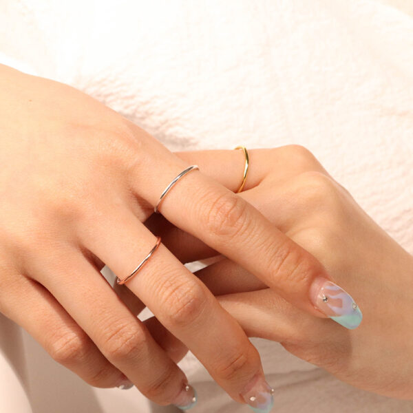 High quality pure silver round rings for women - Image 4