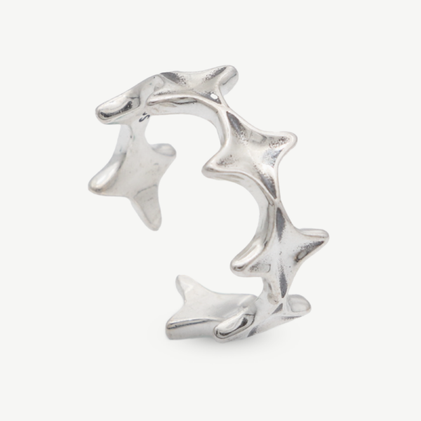 Chris April 925 sterling silver stars bumpy ring - Image 6