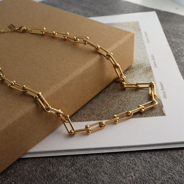 Chris April In stock 316L stainless steel simple PVD gold plated fine jewelry necklaces - Image 5