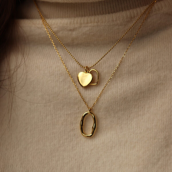 Chris April wholesale 925 sterling silver simple gold plated personalized Oval necklace - Image 5