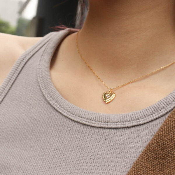 Chris April fine jewelry 925 Sterling silver gold plated Minimalist heart shape zircon star pendant necklaces - Image 5