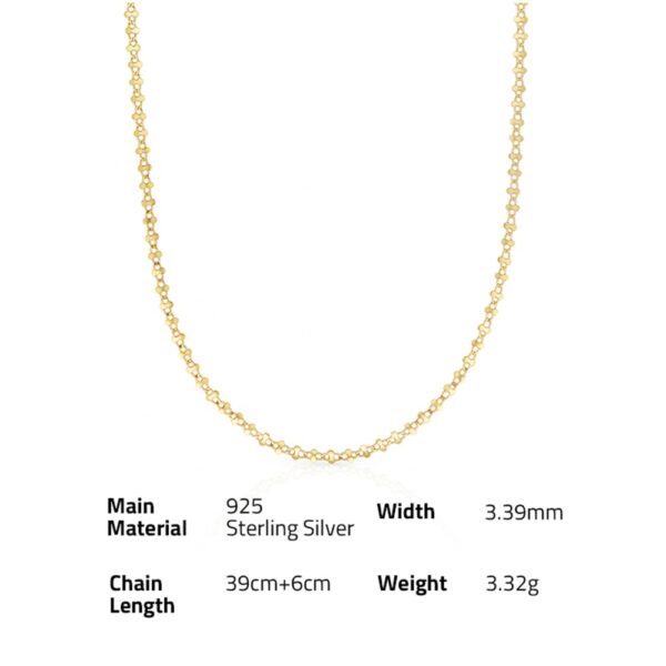 Chris April In stock Fine jewelry 925 sterling silver gold plate custom vermeil ladder choker necklace for women - Image 6