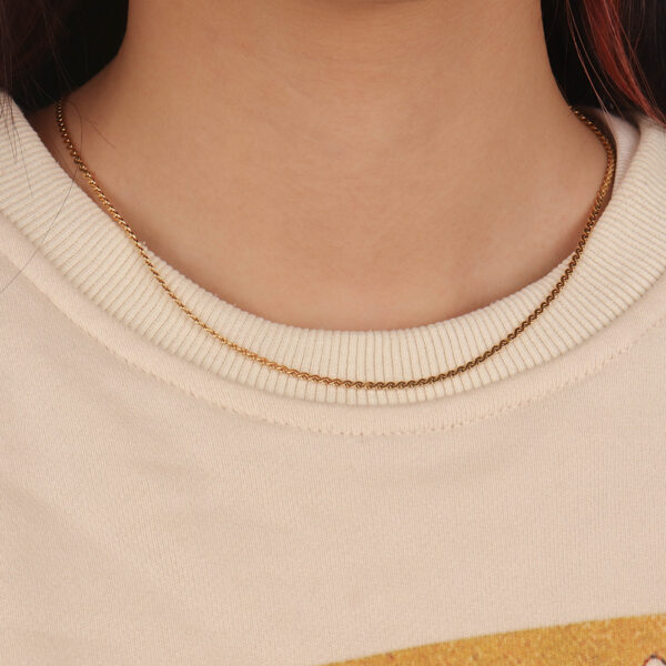 Chris April fashion jewelry in Stock PVD gold plated 316L stainless steel waterproof infinity S chain necklace - Image 3