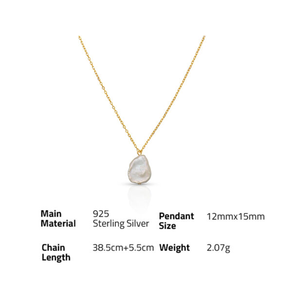 Chris April Latest design 14k gold plated 925 Sterling silver saudi simple gold fancy pearl necklaces - Image 6