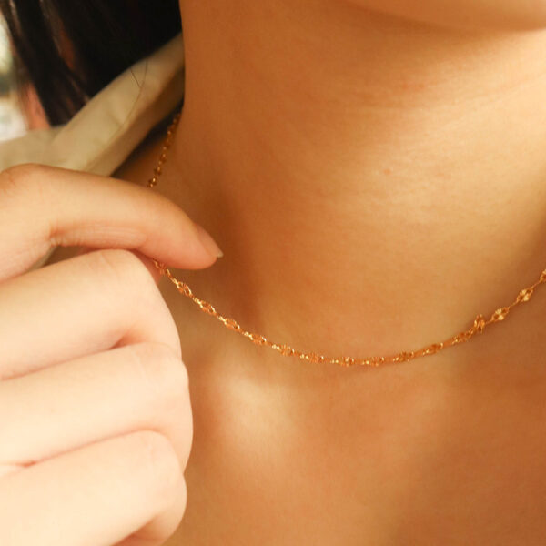 Chris April fashion jewelry water-proof PVD gold plated 316L Stainless Steel lazy choker chain Necklace - Image 5