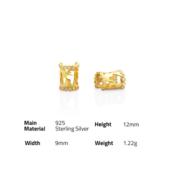 Chris April 925 sterling silver 2020 new minimalist fashion gold plated map clip on earrings for women - Image 6