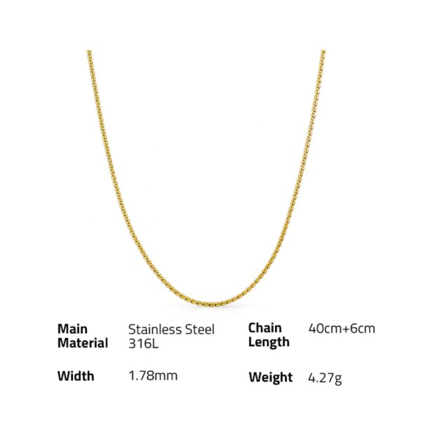 Chris April fashion jewelry in Stock PVD gold plated 316L stainless steel waterproof infinity S chain necklace - Image 6