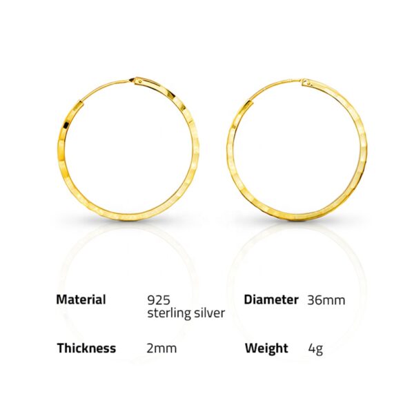 Chris April 925 sterling silver 18k gold plating huggie hoop mosaic earrings for women - Image 6