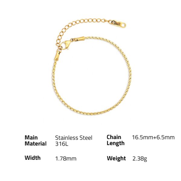 Chris April fashion jewelry PVD gold plated 316L stainless steel joyeria acero inoxidable hand chain bracelet women - Image 6