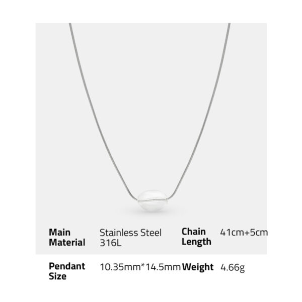 Chris April stainless steel PVD plated organic shape clear quartz snake chain necklace - Image 6