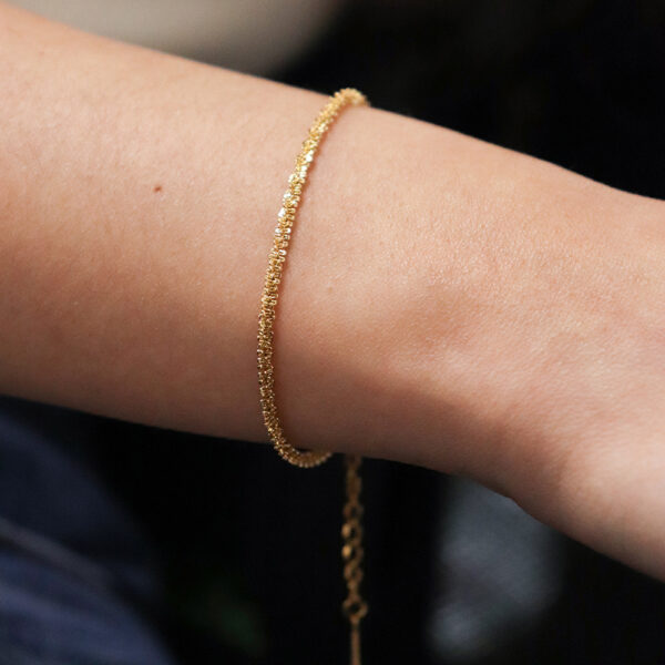 Chris April fashion design 316L stainless steel simple PVD gold plated personalized twinkle star chain bracelet - Image 3