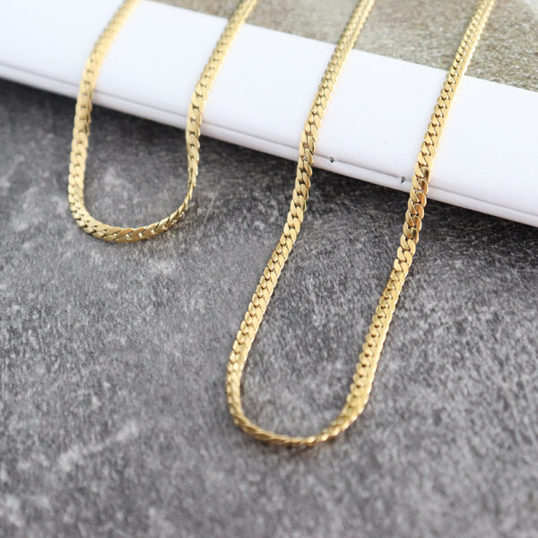 Chris April fashion jewelry In stock 316L stainless steel PVD gold plated strand necklace for women - Image 4