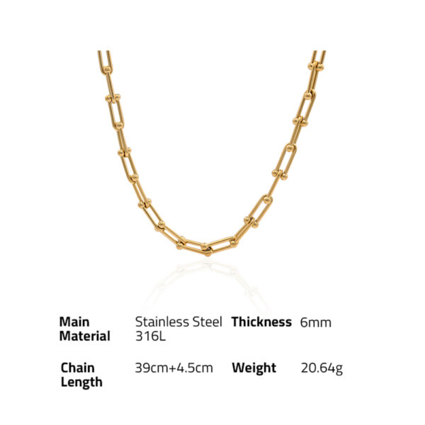 Chris April In stock 316L stainless steel simple PVD gold plated fine jewelry necklaces - Image 6