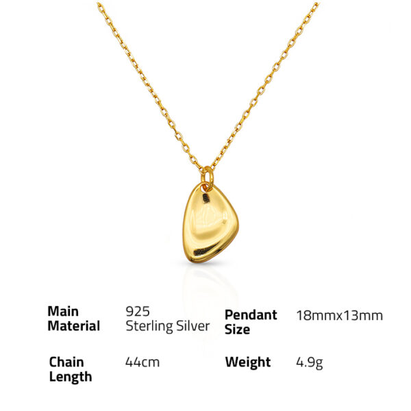 Chris April 925 sterling silver gold plated 18k gold link chain charm necklace for women - Image 6