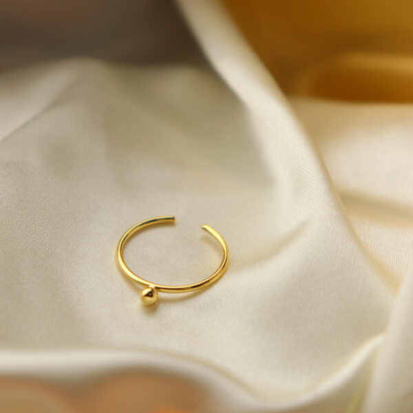 Chris April in stock 925 sterling silver gold plated Minimalist custom vermile thin knuckle ring - Image 3