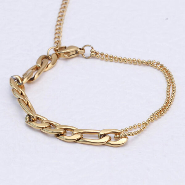 Chris April wholesale 316L stainless steel figaro beads chain bracelet - Image 6