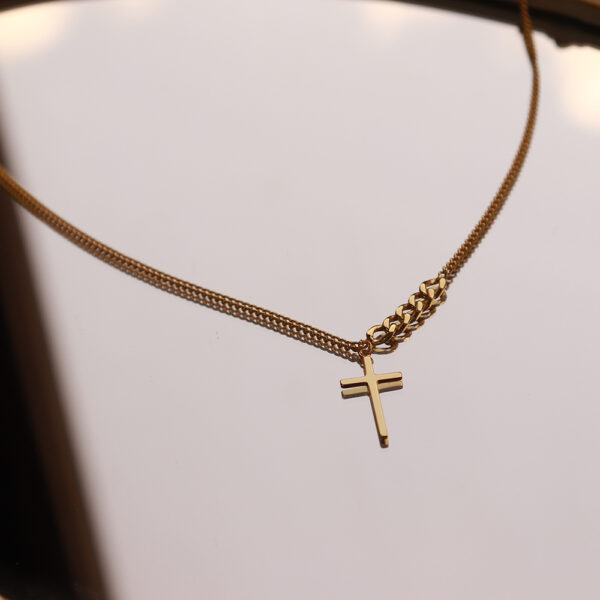 Chris April fashion pure 925 Sterling Silver gold plated christian cross pendant necklaces - Image 5