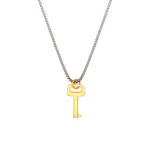 Chris April 316L stainless steel gold plated box key chain charms choker necklace women - Image 6