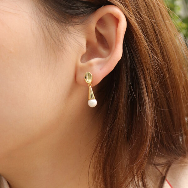 Chris April  Korean version 925 sterling silver ice cream earring for women - Image 3