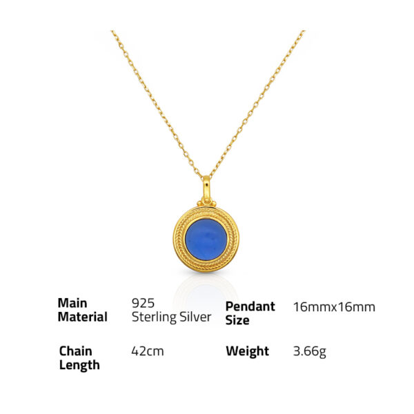 Chris April in stock fine jewelry 925 sterling silver gold plated Gemstone Pendant necklace for women - Image 6