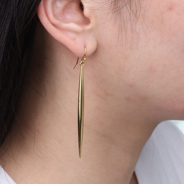 Chris April 316L stainless steel PVD plated gold drop earrings - Image 5