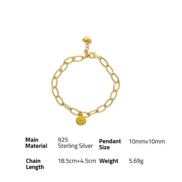 Chris April in stock 925 sterling silver 18k gold plated custom vermeil  cuban link foot jewelry anklet - Image 6