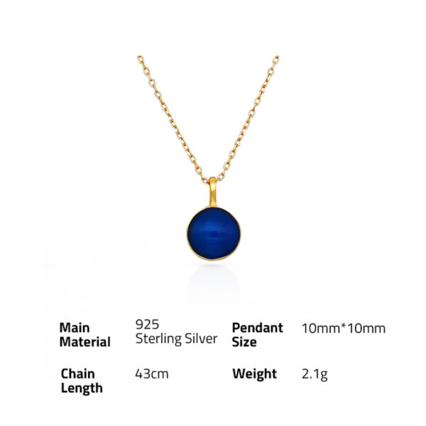 chris april In stock 925 sterling silver gold plated Minimalist Deep Sea Girl Necklace - Image 6