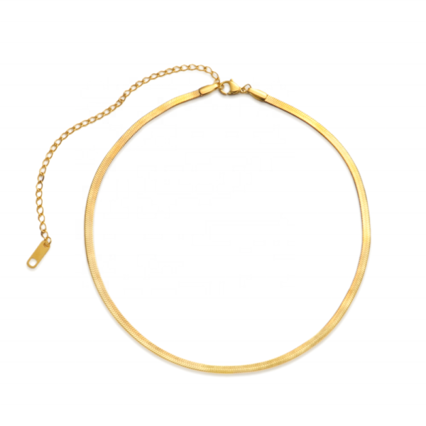 Chris April in stock fashion jewelry pvd gold plated 316L Stainless steel Minimalist snake chain necklace for women - Image 3