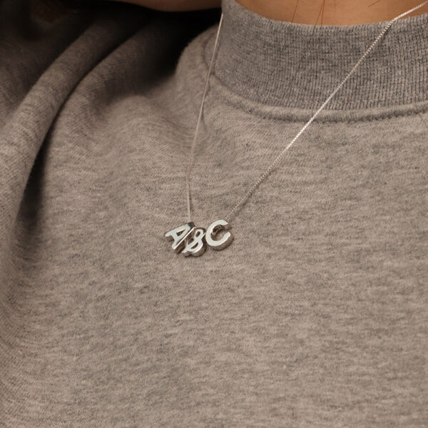 Chris April in stock 925 sterling silver gold plated chic style letter initial necklace for women - Image 5