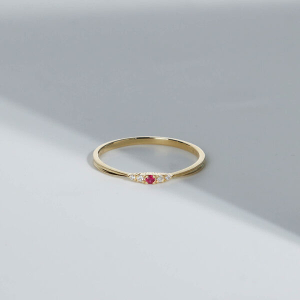 Chris April custom low MOQ solid 18k 14k 9k gold ruby diamond ring - Image 4