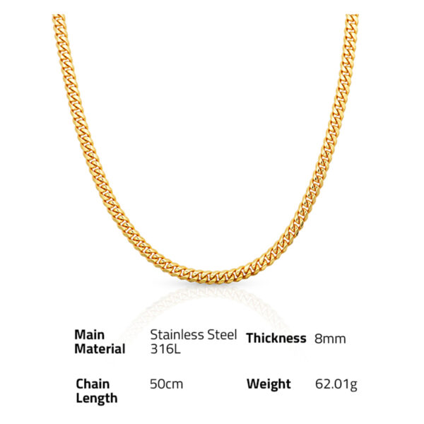 Chris April in stock PVD gold plated 316L stainless steel Minimalist strand chain necklace for women - Image 6