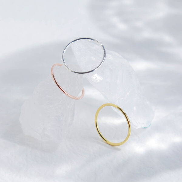 High quality pure silver round rings for women - Image 5