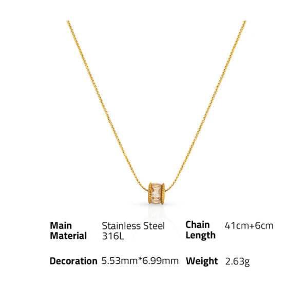 Chris April 316L stainless steel PVD gold plating earrings and necklace jewelry set for women and girls - Image 6