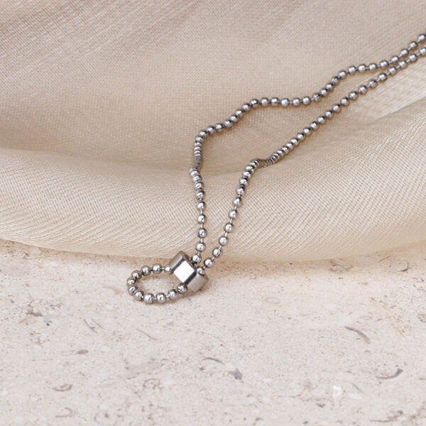 Chris April 316L stainless steel multi-usage lariat chain natural shell buckle pendant - Image 4