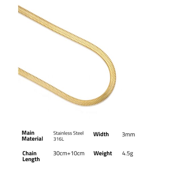 Chris April in stock fashion jewelry pvd gold plated 316L Stainless steel Minimalist snake chain necklace for women - Image 6