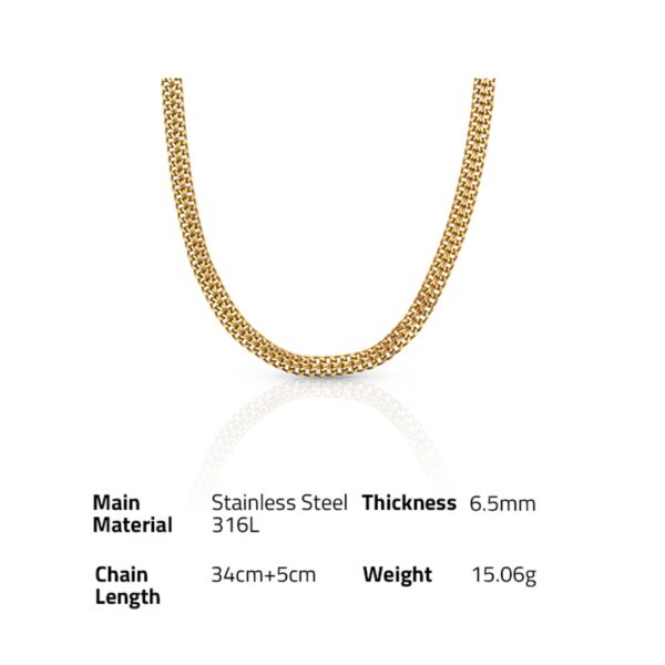 Chris April fashion design 316L stainless steel simple PVD gold plated personalized Modern chain necklace - Image 6