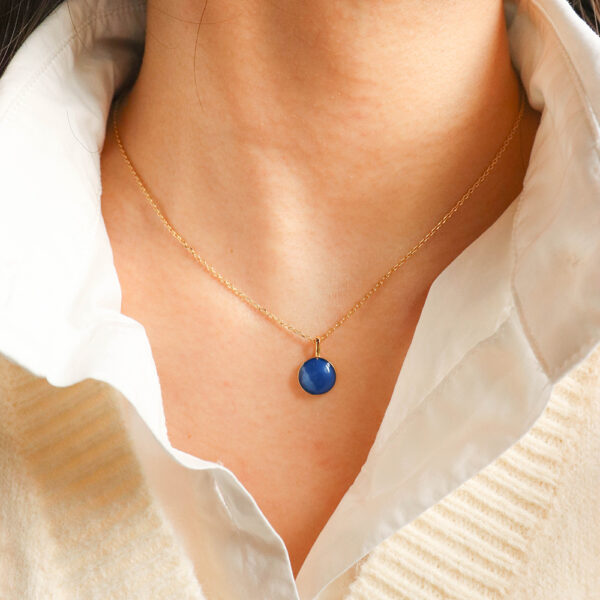 chris april In stock 925 sterling silver gold plated Minimalist Deep Sea Girl Necklace - Image 3