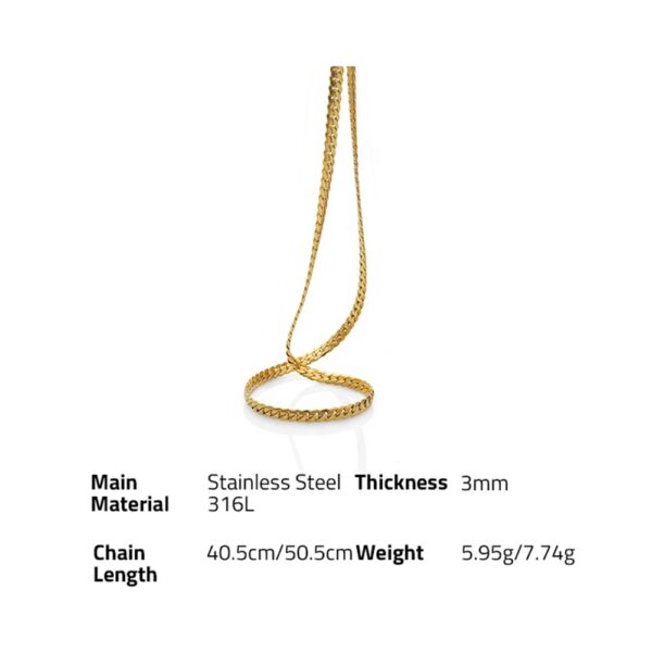 Chris April fashion jewelry In stock 316L stainless steel PVD gold plated strand necklace for women - Image 6