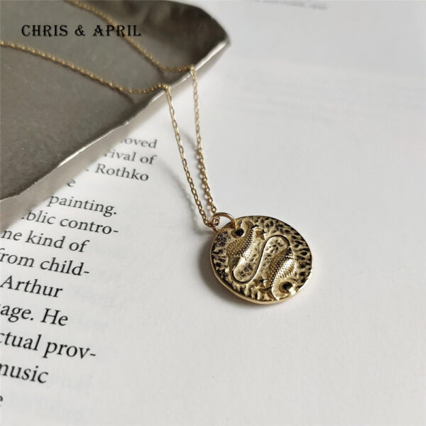 Low MOQ 18k gold plated vintage zodiac signs necklaces - Image 5